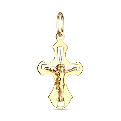 Крестик из желтого золота с распятием  (арт. 526500ж)