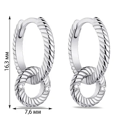 Срібні сережки-кільця (арт. 7502/4894/15)