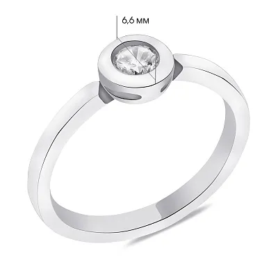 Серебряное кольцо с фианитом (арт. 7501/6164)