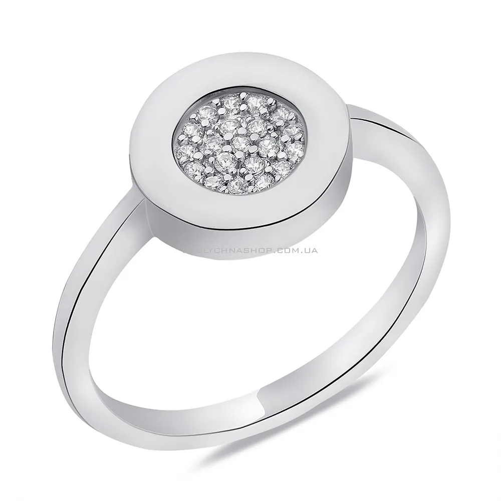Кольцо из серебра с фианитами (арт. 7501/6182) - цена