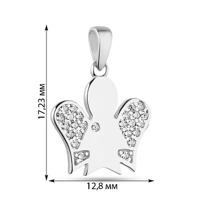 Золотой подвес «Ангел» с фианитами (арт. 423927б)