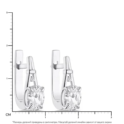 Срібні сережки з фіанітами  (арт. 7502/А080сю)