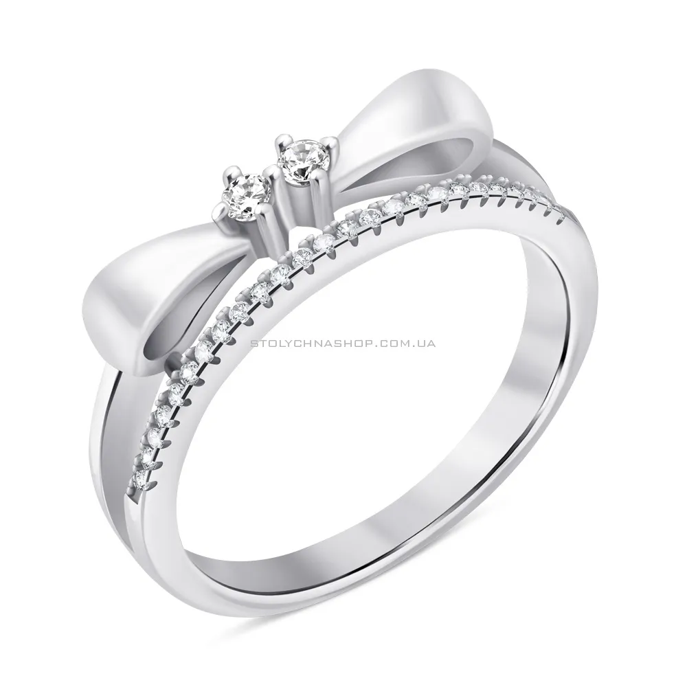 Серебряное кольцо с фианитами (арт. 7501/6772) - цена