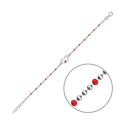 Дитячий браслет зі срібла з емаллю (арт. 7509/3617ек)