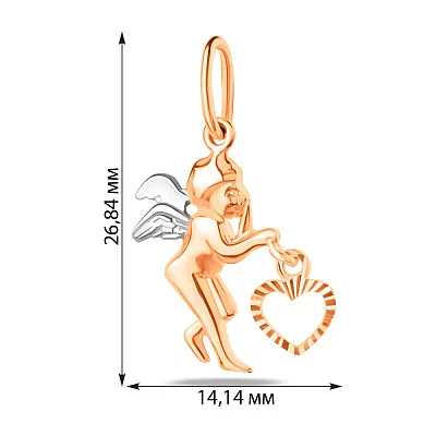 Підвіс з червоного золота "Купідон" (арт. 420716кб)