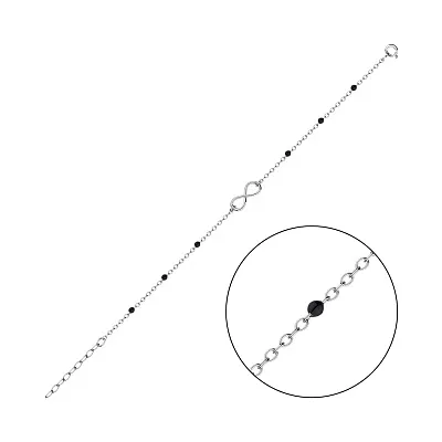 Срібний браслет Нескінченність з емаллю (арт. 7509/4244еч)