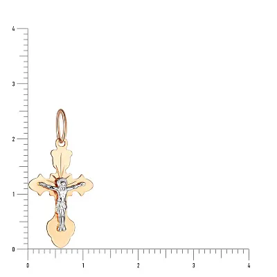 Нательный крестик с распятием из золота (арт. 516600)