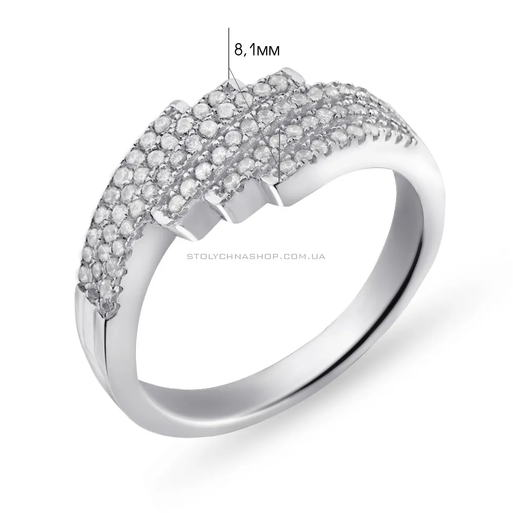 Кольцо из серебра с фианитами (арт. 05012332) - 2 - цена