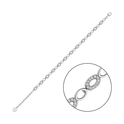 Срібний браслет з фіанітами (арт. 7509/4299)