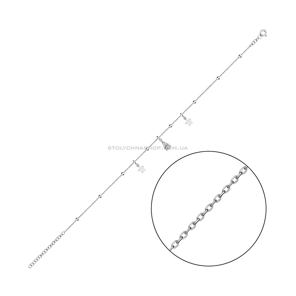Срібний браслет з підвісками (арт. 7509/2648) - цена