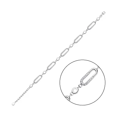 Срібний браслет з фіанітами  (арт. 7509/4165)