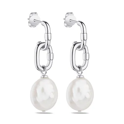 Срібні сережки Trendy Style з перлами (арт. 7518/5762жб)