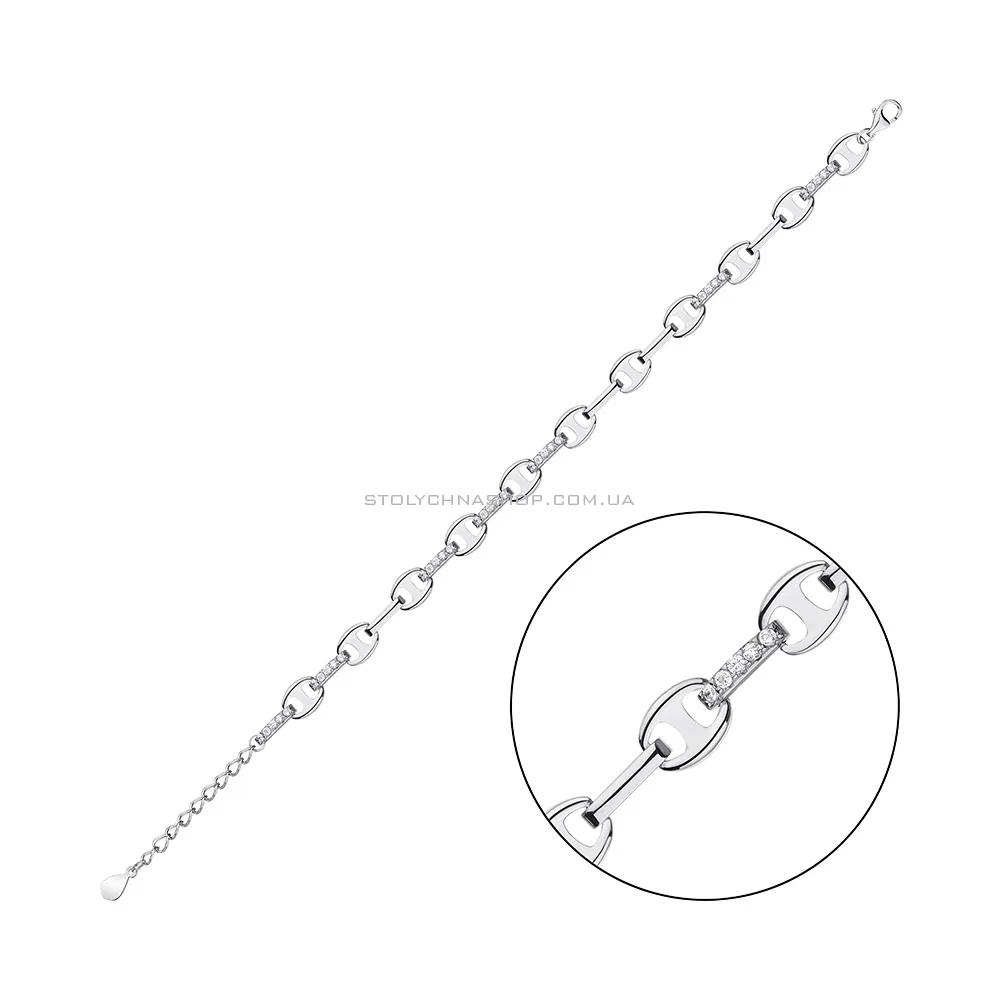 Срібний браслет з фіанітами  (арт. 7509/4096)