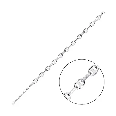 Срібний браслет з фіанітами  (арт. 7509/4096)