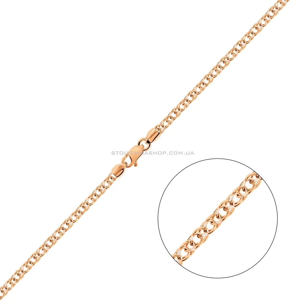 Цепочка из золота с родированием плетения Колосок  (арт. ц3012902р) - цена