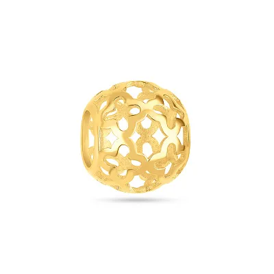 Шарм из желтого золота без камней  (арт. 424628ж)