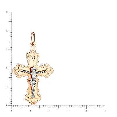 Золотой нательный крестик с распятием  (арт. 515301)