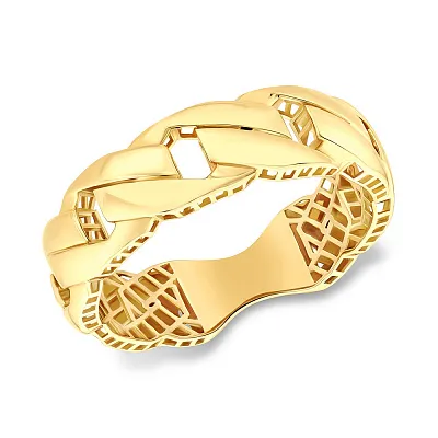 Кольцо "Звенья" из желтого золота без камней (арт. 155310ж)