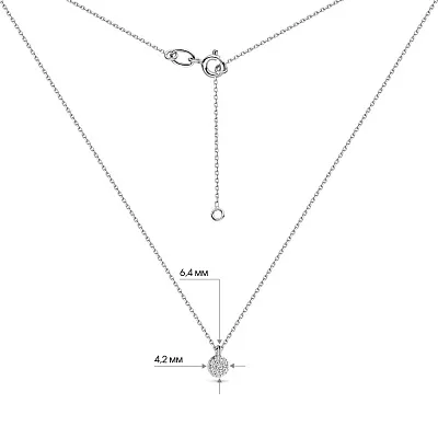 Колье из белого золота с россыпью бриллиантов (арт. Ц011283005б)