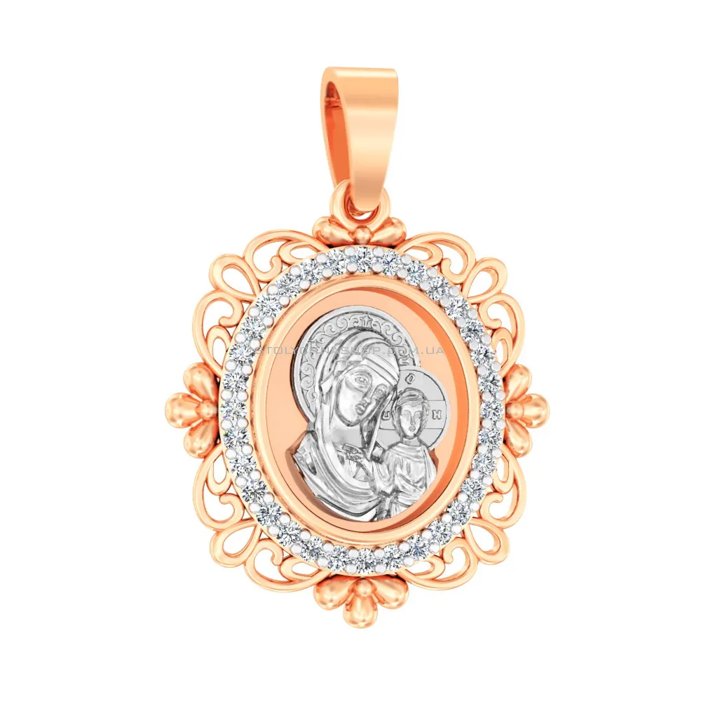 Золота ладанка іконка Божа Матір «Казанська» (арт. 440590)