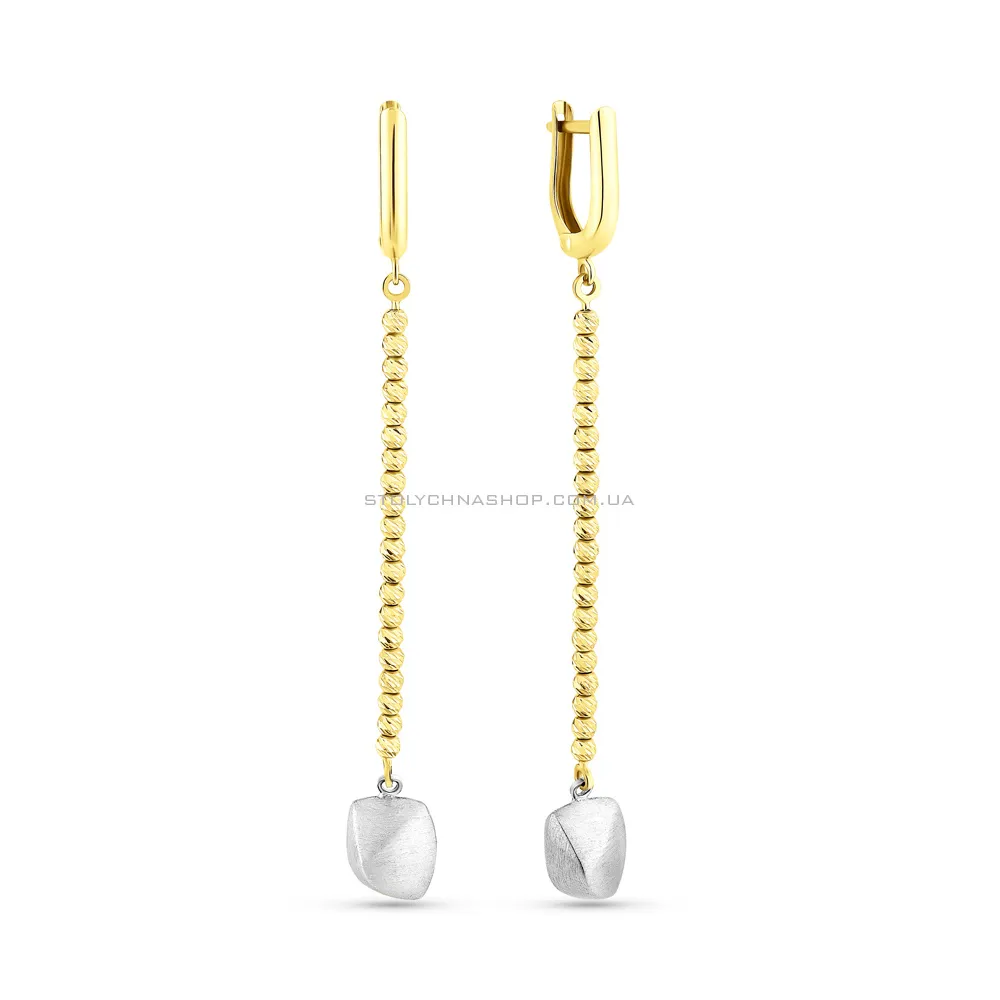 Довгі золоті сережки-підвіски (арт. 105006ж) - цена