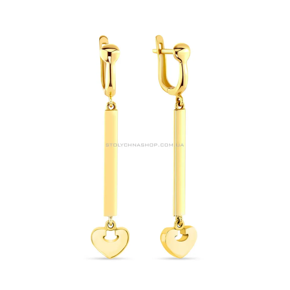 Золоті сережки з підвісками   (арт. 105475ж) - цена