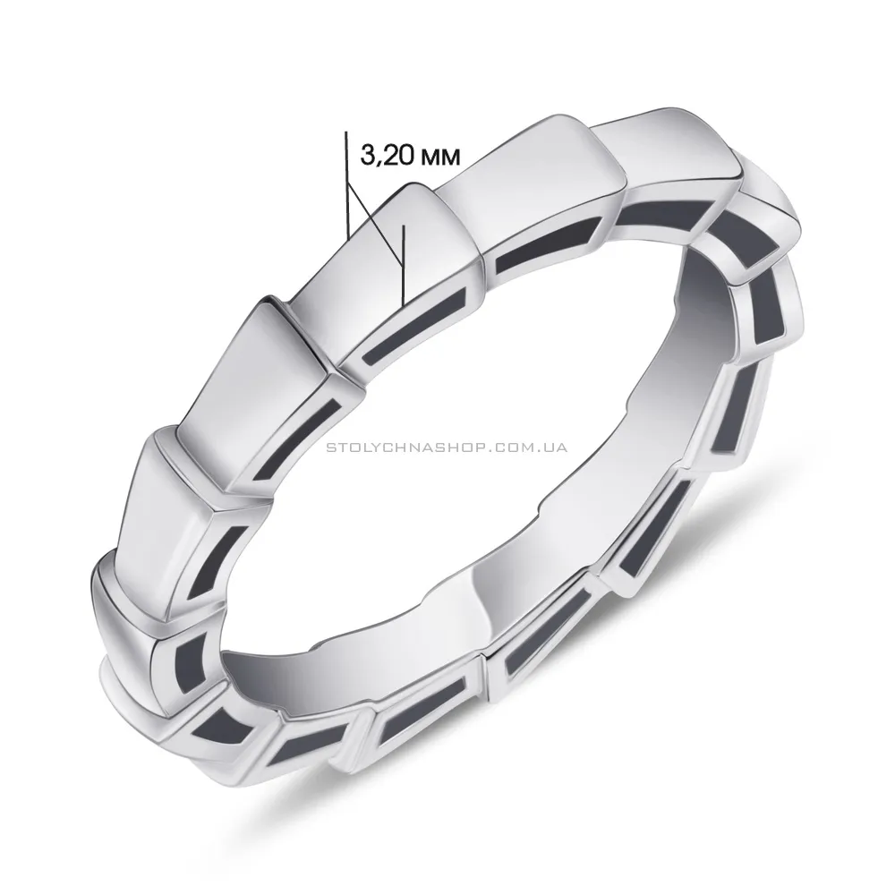 Срібна каблучка Trendy Style без каменів  (арт. 7501/5119) - 2 - цена