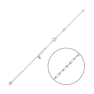 Срібний браслет з фіанітами  (арт. 7509/3984)