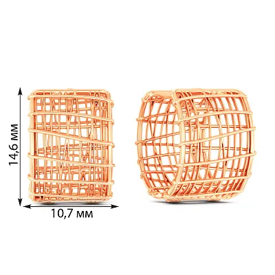Сережки з червоного золота (арт. 111280)