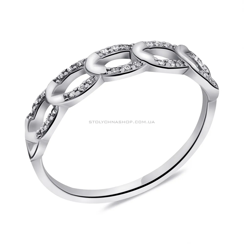 Кольцо из серебра с фианитами (арт. 7501/6611) - цена