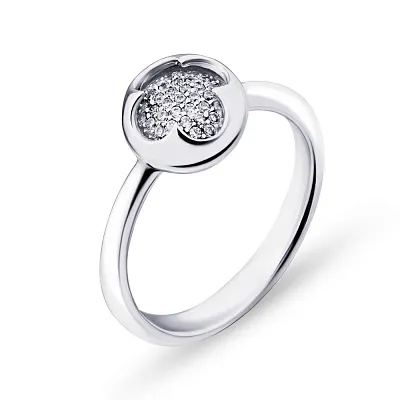 Кольцо из серебра с россыпью фианитов (арт. 7501/3439)