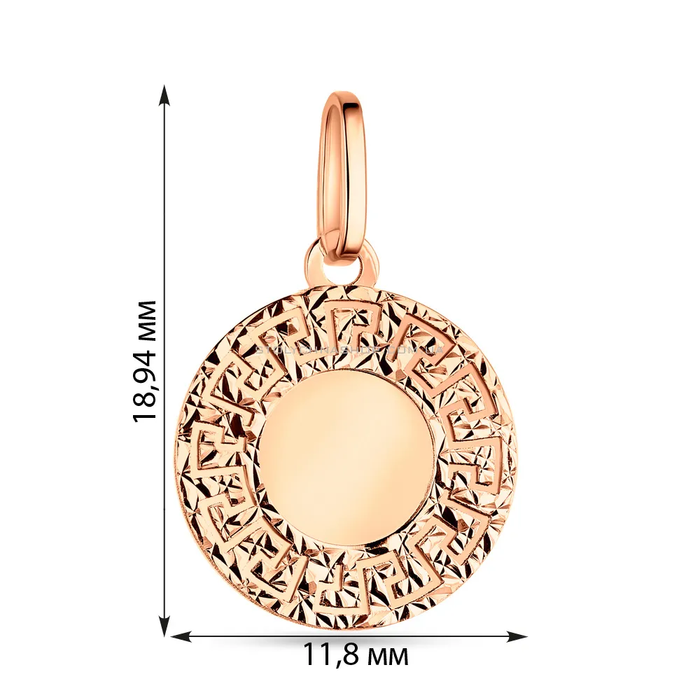 Золотий підвіс з алмазною гранню (арт. 424448) - 2 - цена