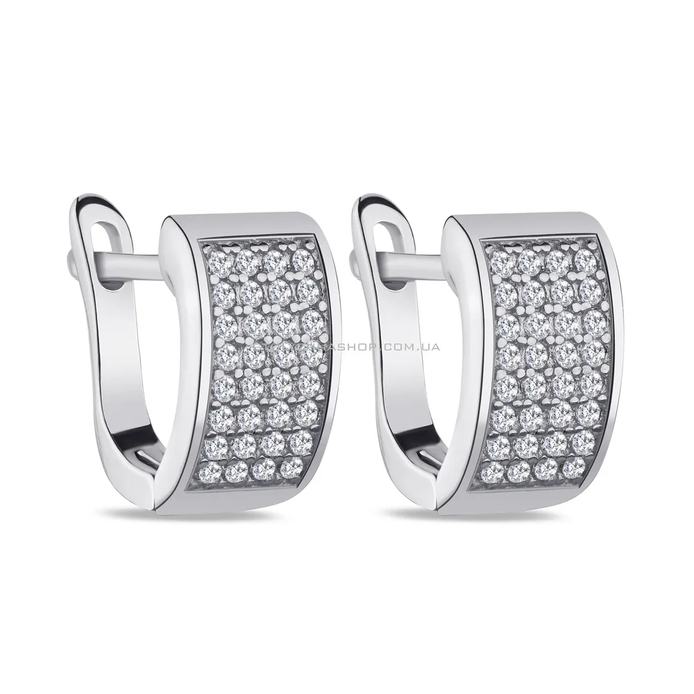 Срібні сережки з фіанітами (арт. 7502/2642) - цена