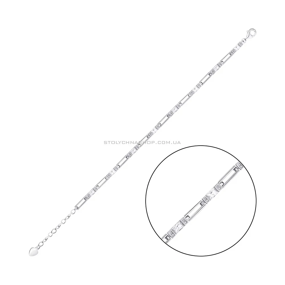Срібний браслет з фіанітами (арт. 7509/3727)