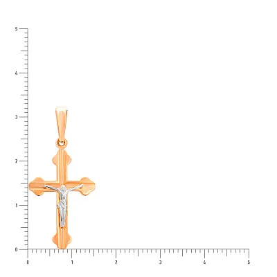 Хрестик з червоного золота «Надія на Господа» (арт. 501356)