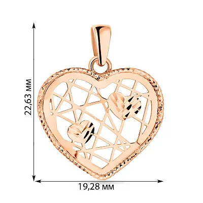 Підвіс "Серце" з золота  (арт. 424639)