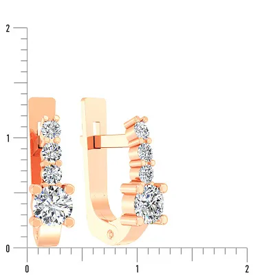 Золотые серьги с фианитами (арт. 110363)
