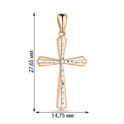 Золотий хрестик з алмазною гранню (арт. 440753/23а)