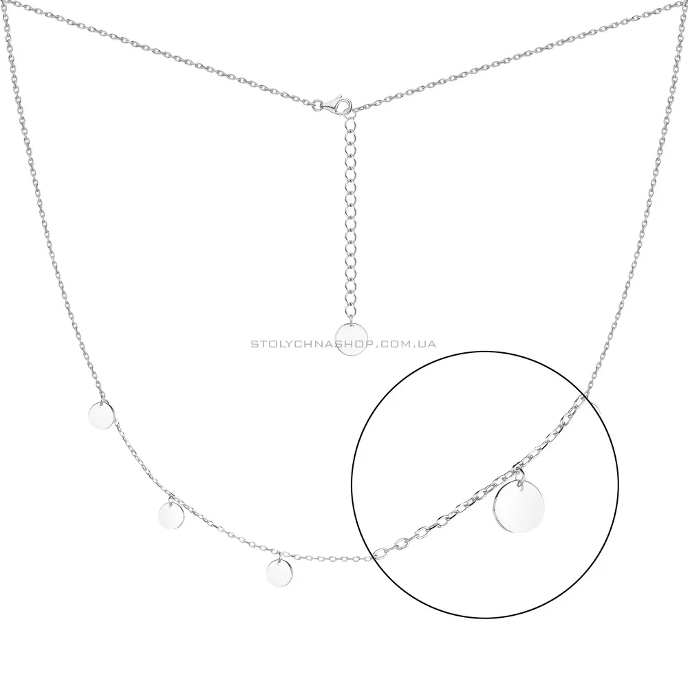 Колье «Монеты» из серебра (арт. 7507/1087)