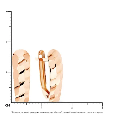 Сережки из красного золота (арт. 107758)