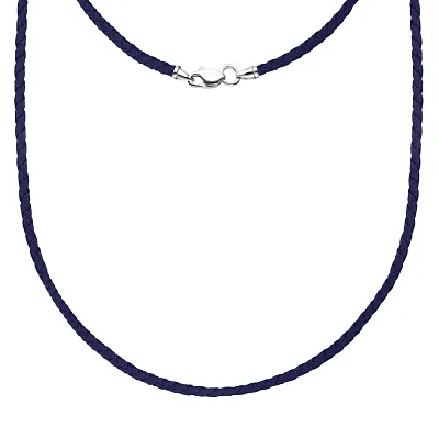 Шнурок шелковый с серебряным замком (арт. 7307/ш05/3с)