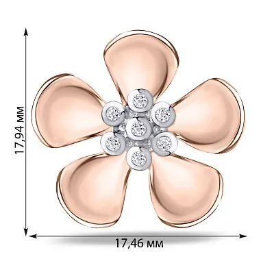Срібна підвіска «Квітка» з фіанітами (арт. 7503/2471)