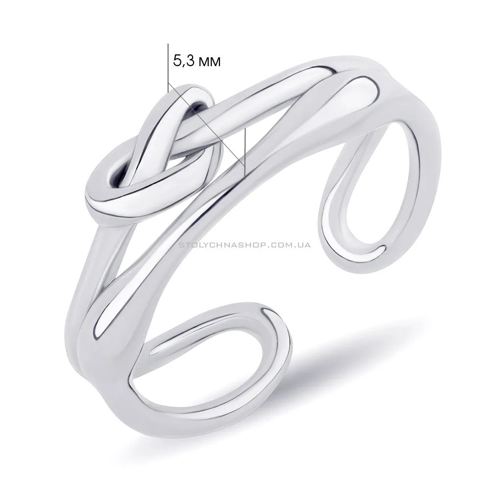 Срібна незамкнена каблучка (арт. 7501/6035) - 2 - цена