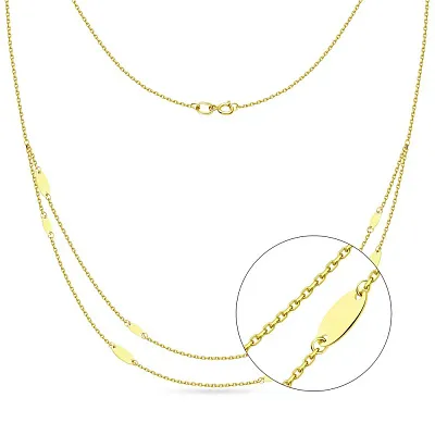 Многослойное золотое колье в желтом цвете металла (арт. 351351ж)