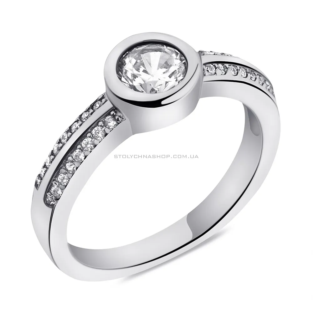Кольцо из серебра с фианитами (арт. 7501/3359) - цена