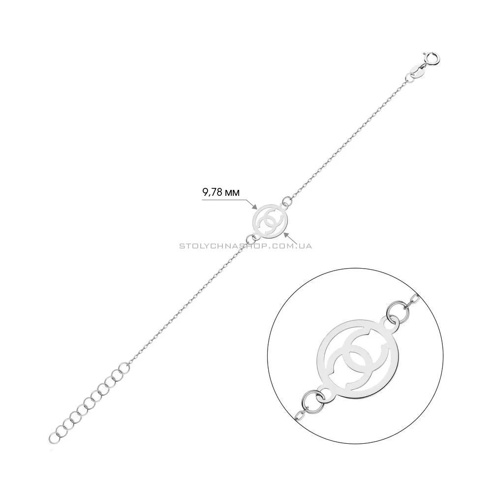 Браслет з білого золота (арт. 325400б) - 2 - цена