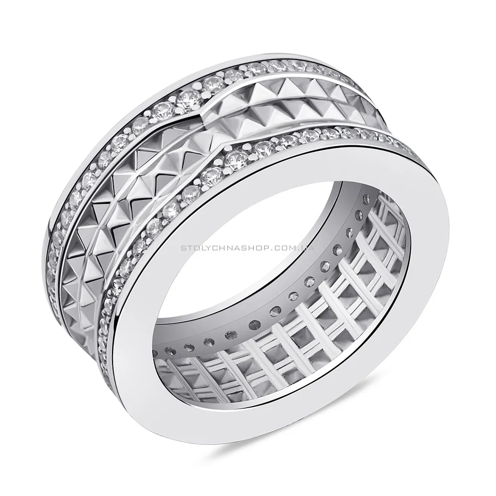 Серебряное кольцо с фианитами (арт. 7501/6576) - цена