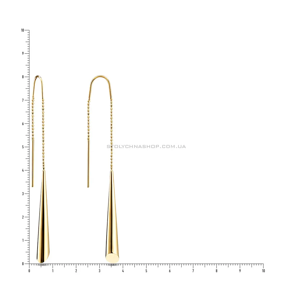 Золоті сережки-протяжки  (арт. 103455ж)