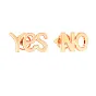 Золотые серьги пусеты «Yes&No» (арт. 110651)