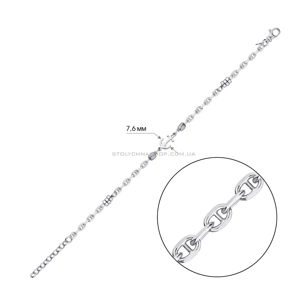 Срібний браслет (арт. 7509/4500бч) - 2 - цена